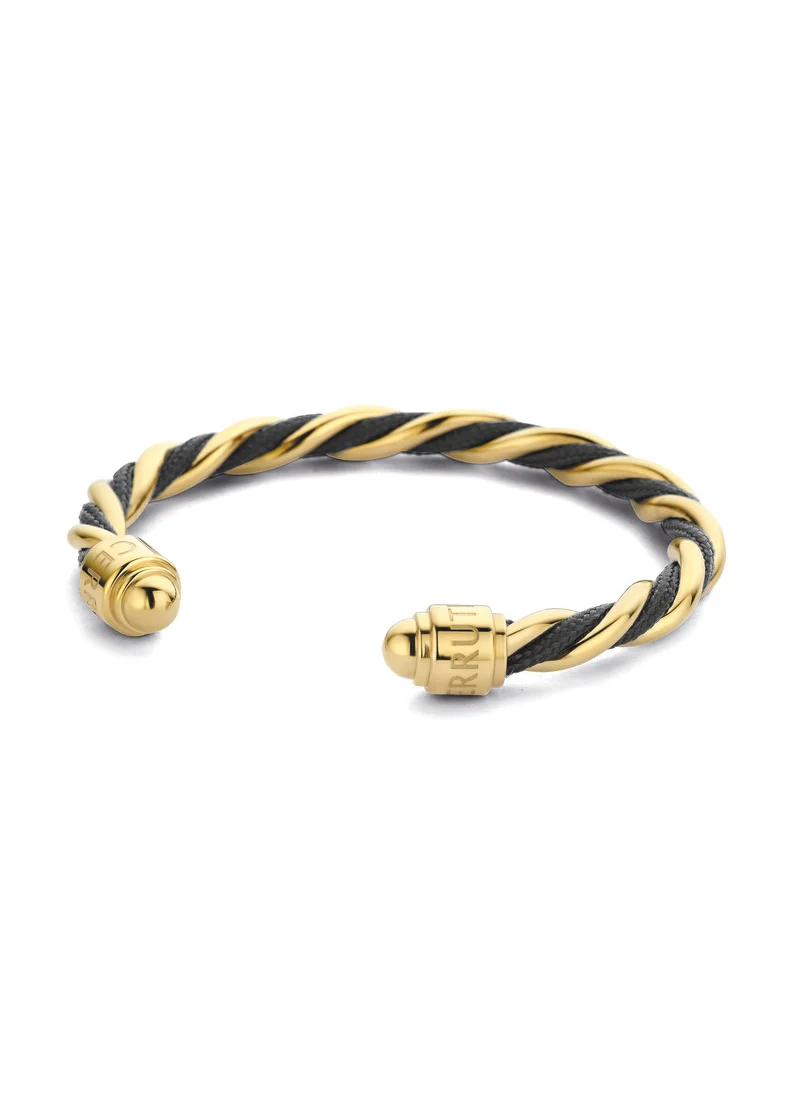 شيروتي 1881 Giulia twisted gold-plated two-tone cable cuff Bracelet