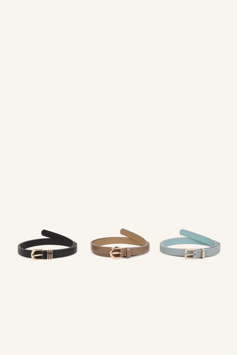 Defacto Woman Faux Leather Triple