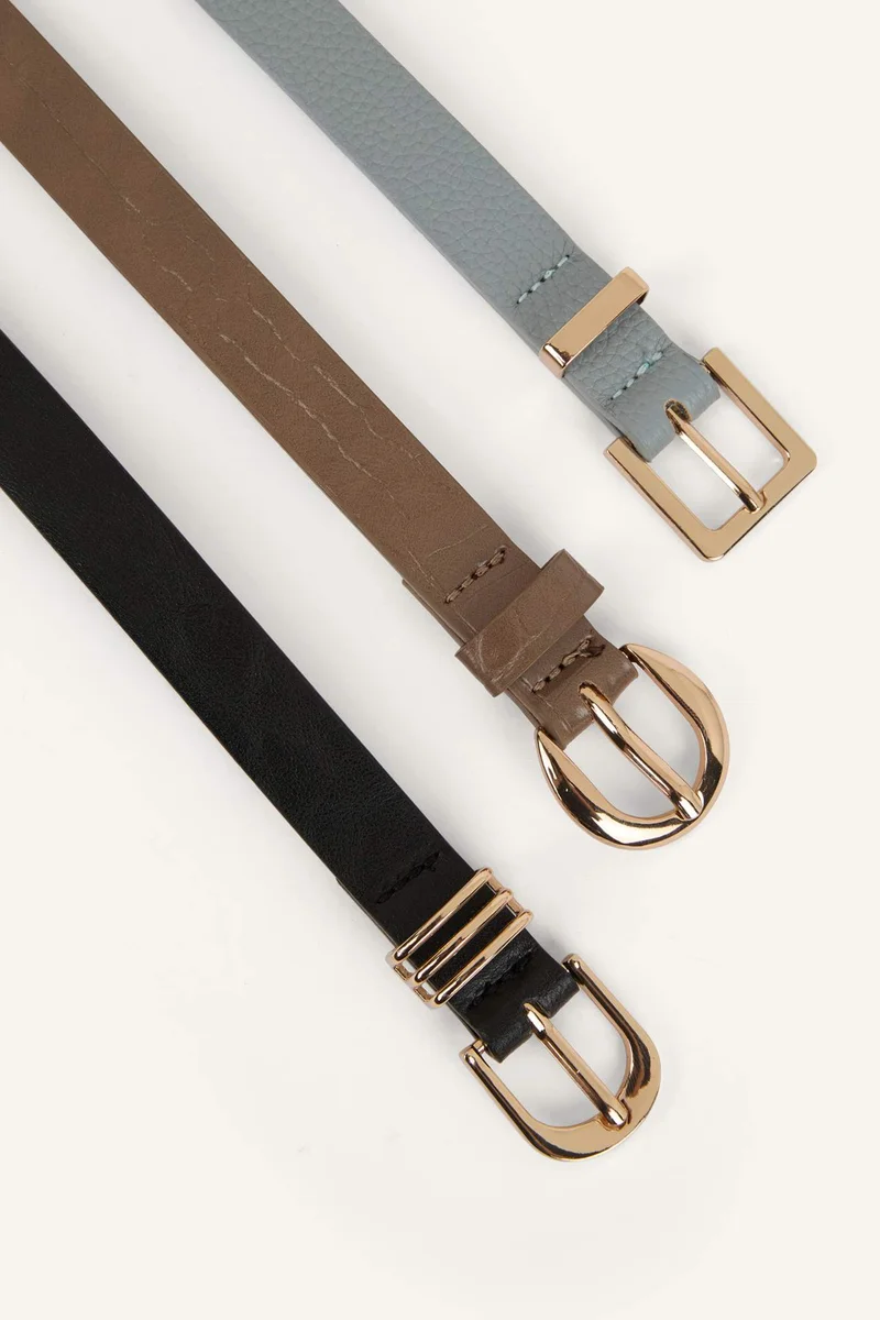 Defacto Woman Faux Leather Triple