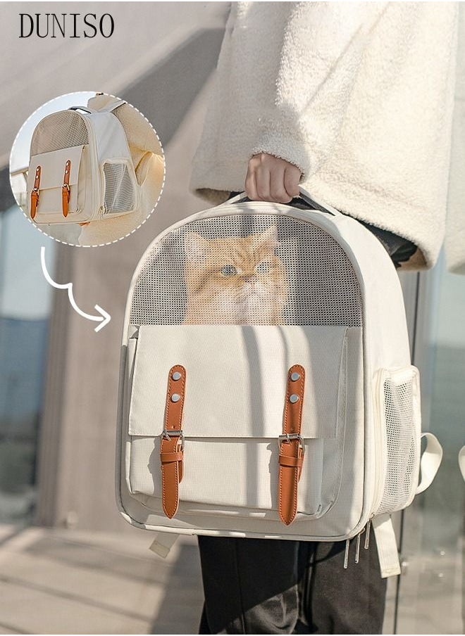 DUNISO - Cat Backpack Pet Carrier Backpack for Small Dogs Carrier with Ventilated Design Collapsible and Waterproof Pet Bag Carrier with Washable Pad for Travel Hiking Outdoor - Image 1