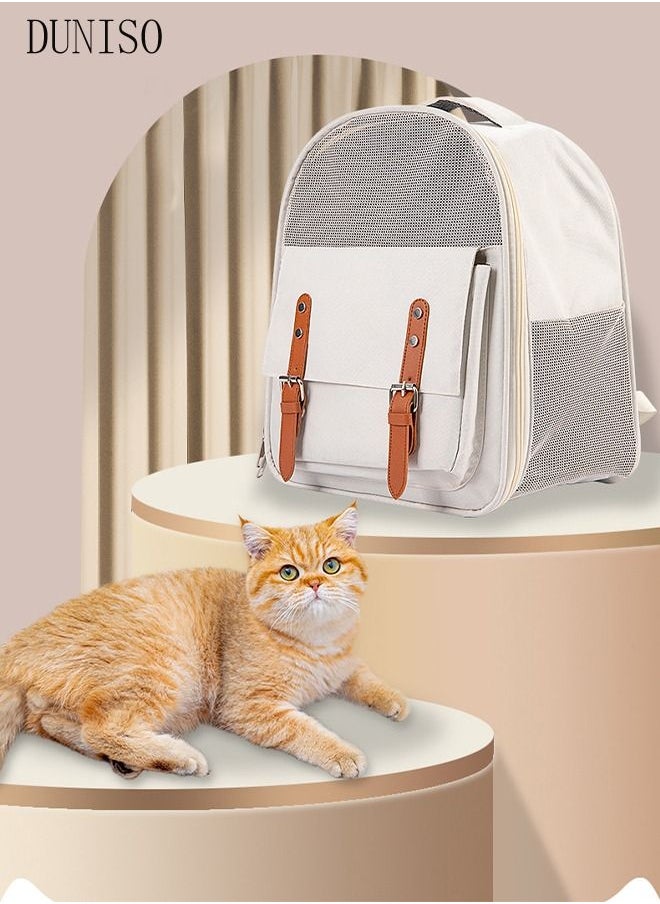 DUNISO - Cat Backpack Pet Carrier Backpack for Small Dogs Carrier with Ventilated Design Collapsible and Waterproof Pet Bag Carrier with Washable Pad for Travel Hiking Outdoor - Image 1