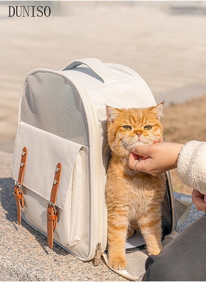 DUNISO - Cat Backpack Pet Carrier Backpack for Small Dogs Carrier with Ventilated Design Collapsible and Waterproof Pet Bag Carrier with Washable Pad for Travel Hiking Outdoor - Image 1