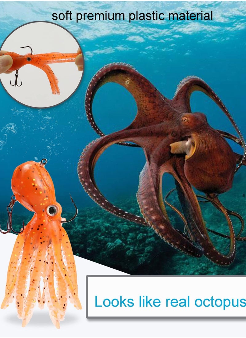 Y&D Fishing Lure Set, 5 Pcs Saltwater Lures Tackle, Octopus Soft with Skirt Tail, Lingcod Rockfish Jigs for Ocean  - Image 2