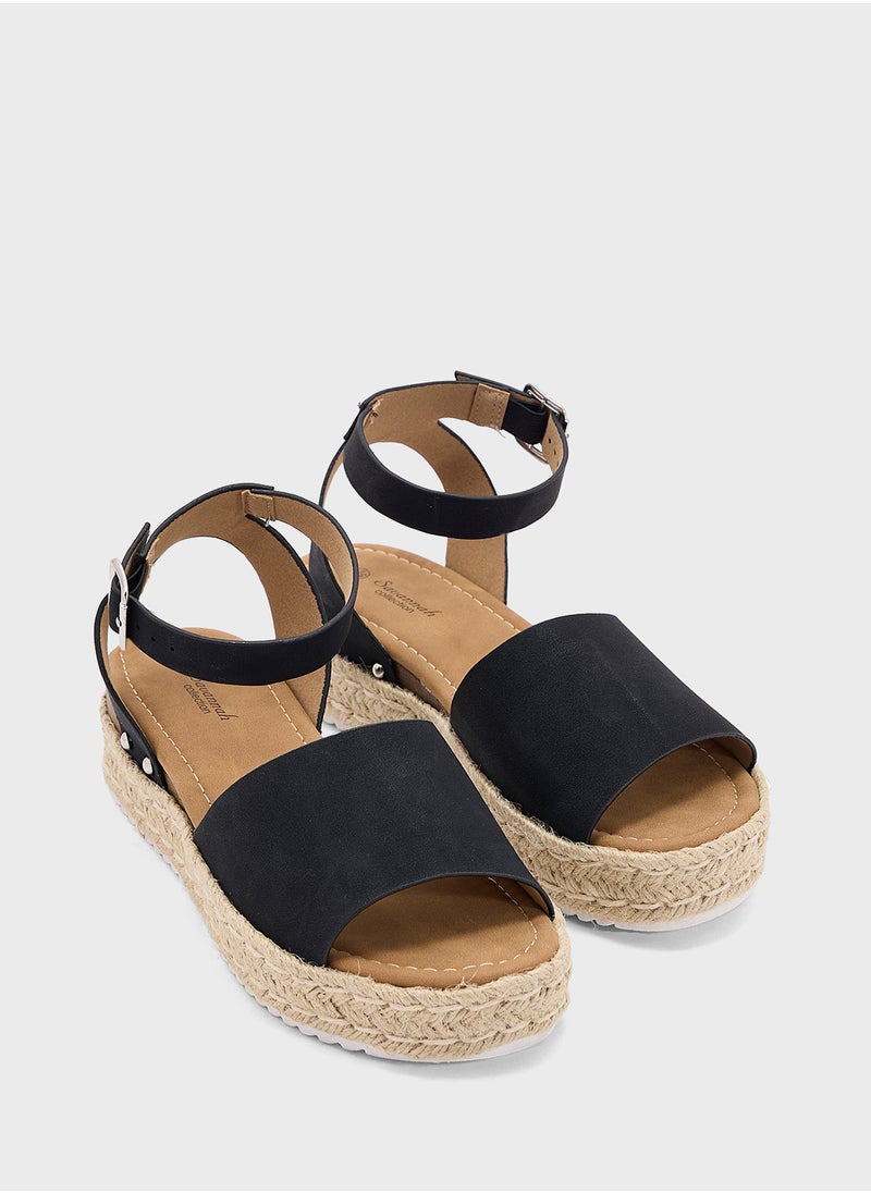 Ginger Low Wedge Sandal With Ankle Strap  - Image 4