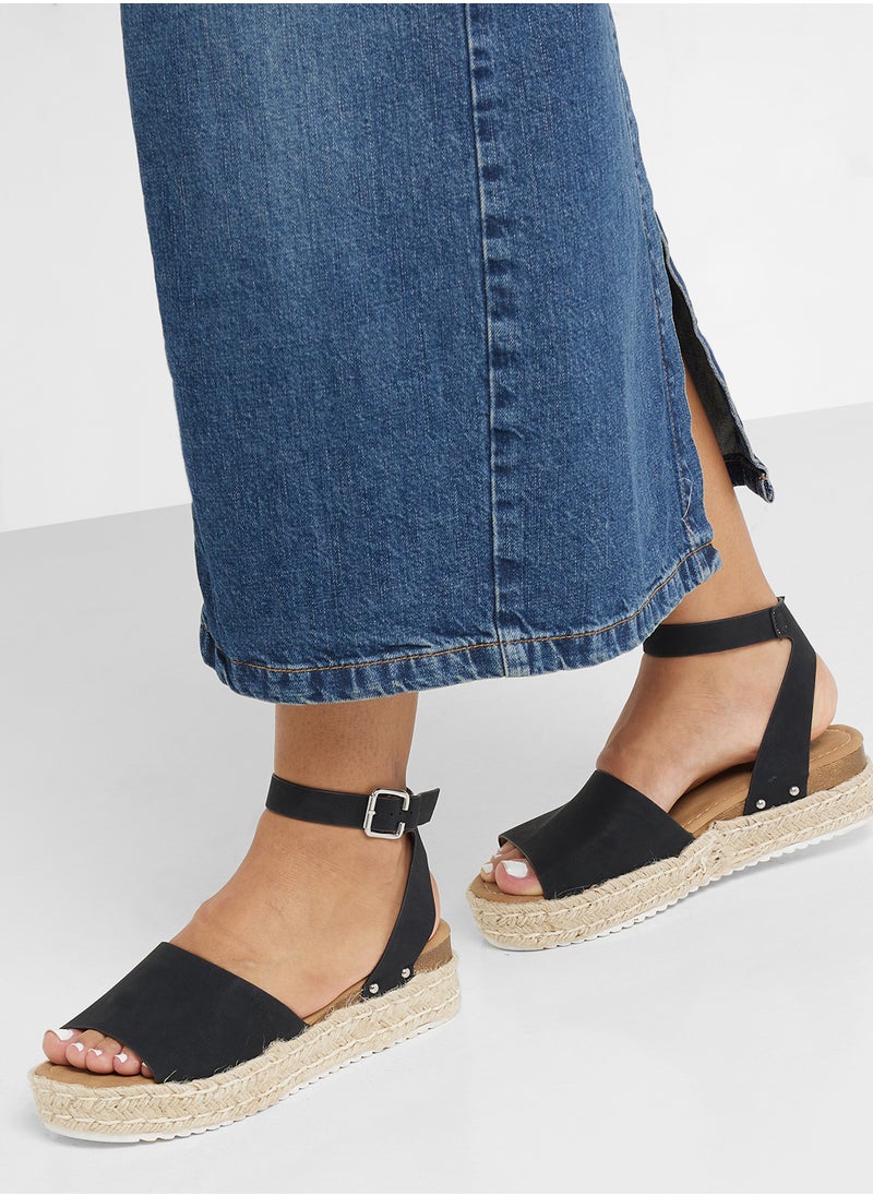 Ginger Low Wedge Sandal With Ankle Strap  - Image 5