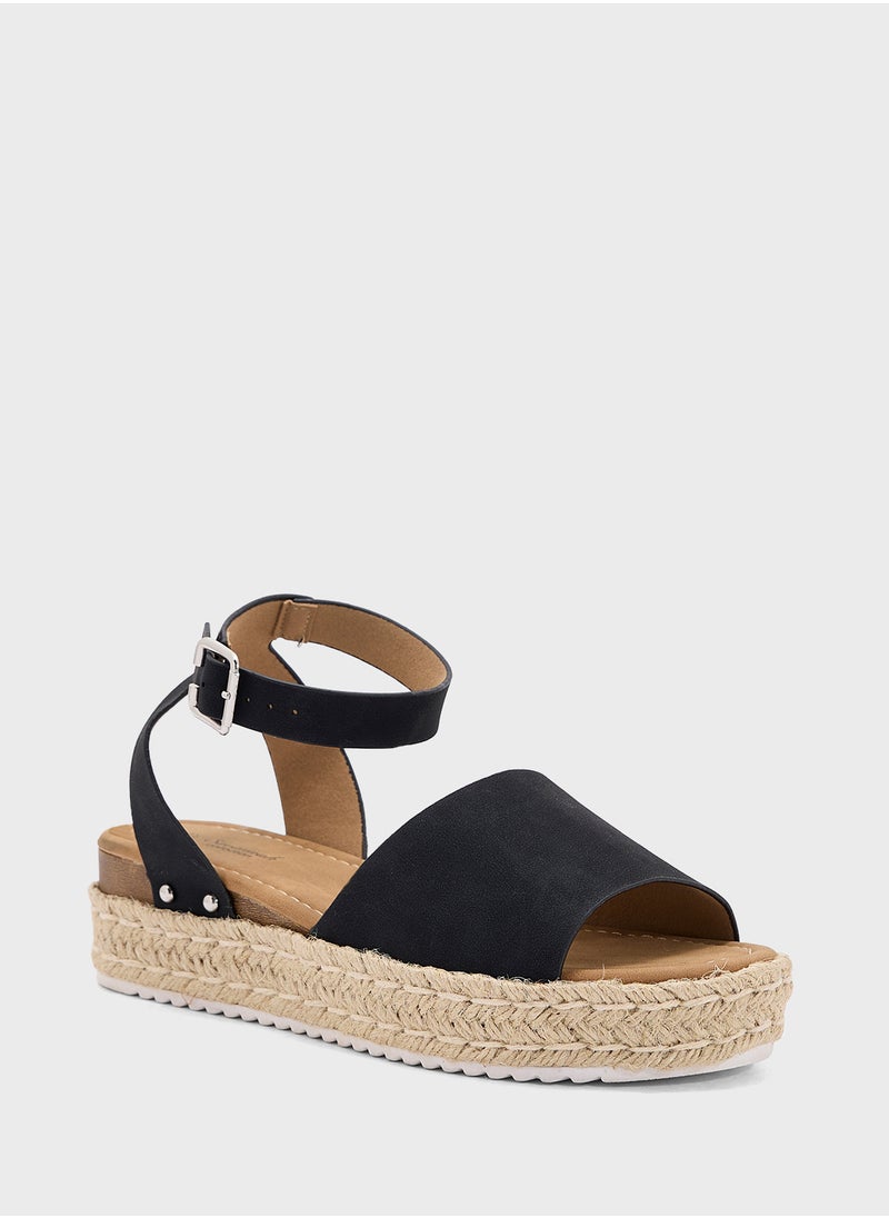 Ginger Low Wedge Sandal With Ankle Strap  - Image 2