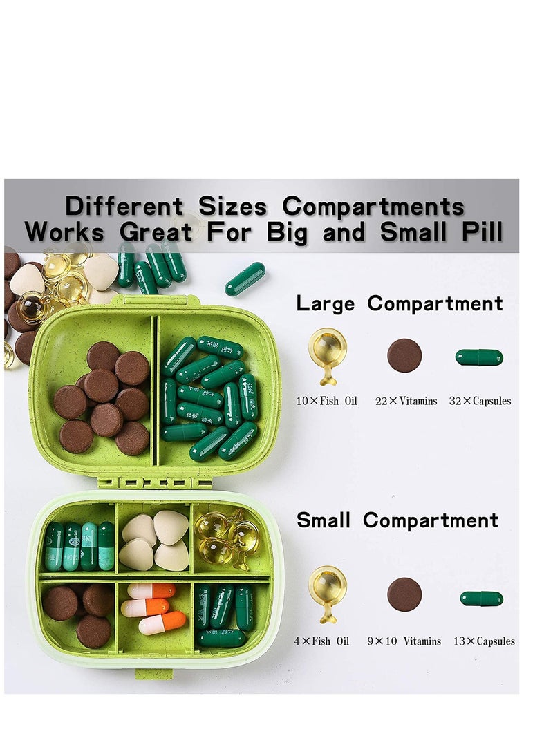 SOLARAE Pill Organizer Case Portable Daily Travel Medicine Reminder Box for Your Pills, Medications, Supplements, Vitamins and Fish Oils, Organiser - Image 3