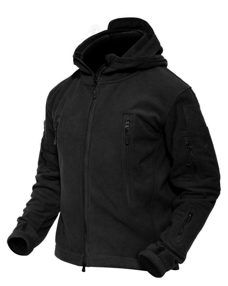 MAGCOMSEN Hoodies for Men Fleece Lined Tactical Jackets Mens Fleece Jackets Work Jacket Mens Jacket Outdoor Black L - Image 1