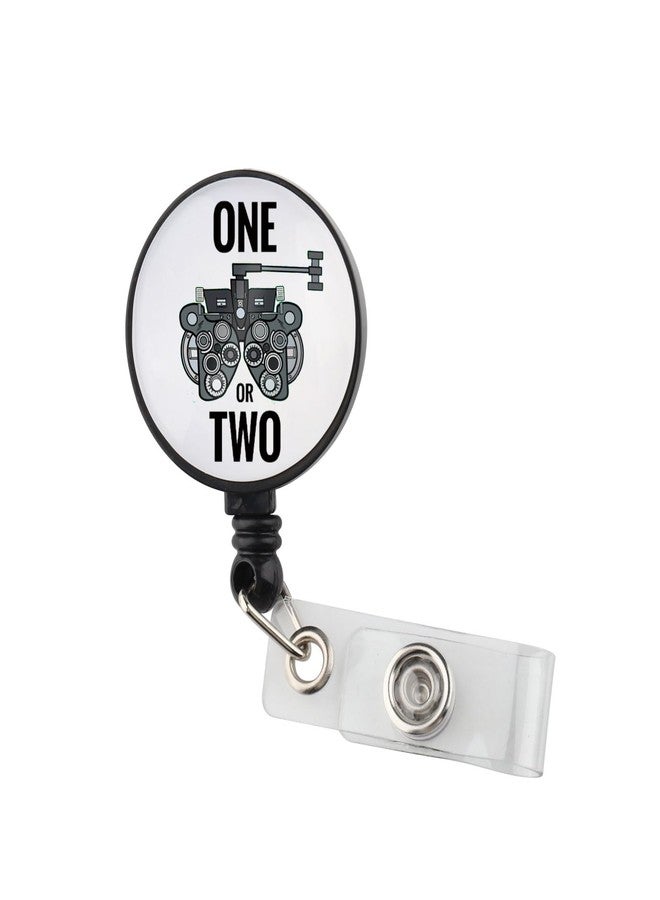 Gzrlyf Optometrist Badge Reel Optometry Optometry ID Badge Holder Optometrist Gift Optometry Optician Gift Eye Doctor Badges Reel (ONE OR Two Badge Reel) - Image 1