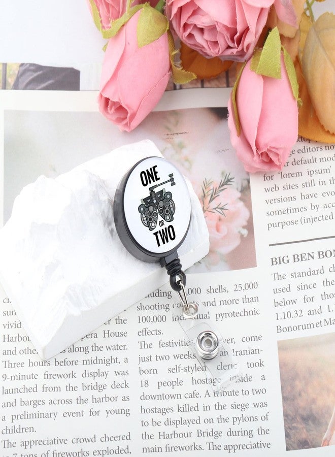 Gzrlyf Optometrist Badge Reel Optometry Optometry ID Badge Holder Optometrist Gift Optometry Optician Gift Eye Doctor Badges Reel (ONE OR Two Badge Reel) - Image 3
