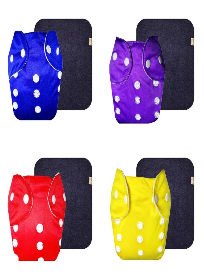 Dumbledo Lite Cloth Diaper with Black Insert (Pack of 4) | Snug Fit | Breathable | Quick Dry | Everyday Diapering Essential | 3 Months - 2 Years | Unisex Baby - Image 1