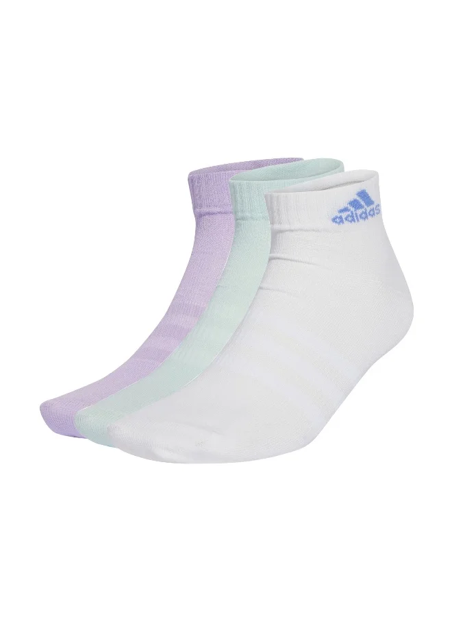 Adidas T Spw Low 3P Purple Training Socks For Unisex 10K - 11.5K