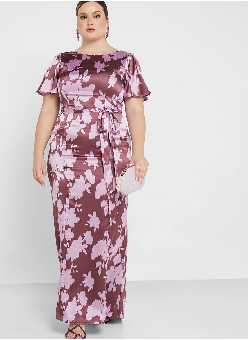 Anaya with Love Curve Printed Scoop Back Dress  - Image 4