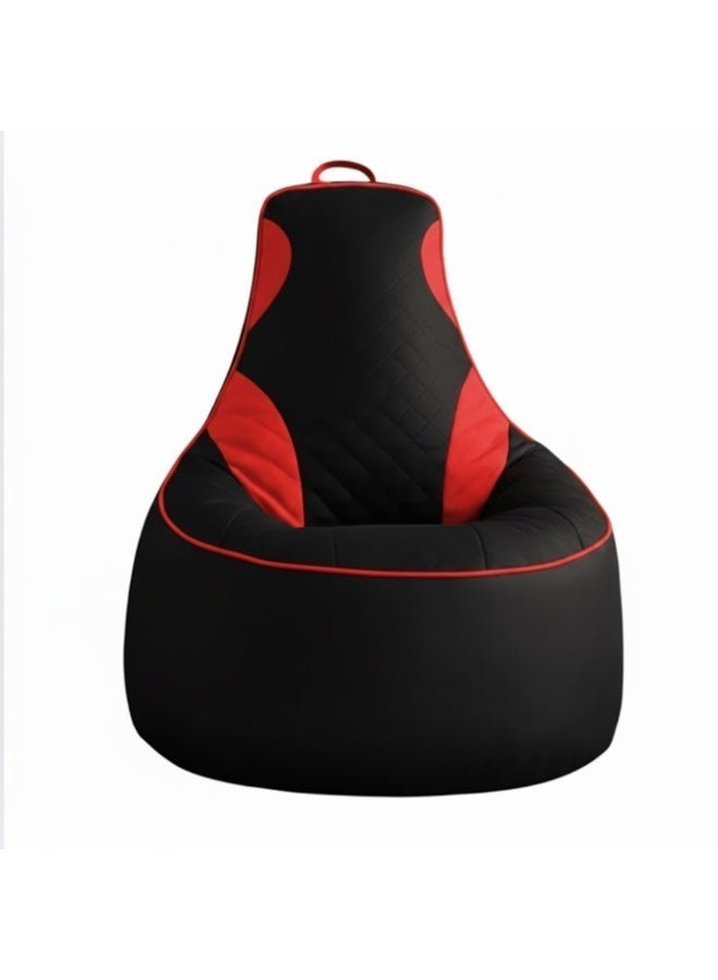 Premium Filled Gaming Bean Bag Chair – High-Back Quilted Seat, Side Pockets, Headphone Hanger & Water-Repellent Fabric – Ergonomic Support for Gaming, Lounge & Movie Nights - Image 1