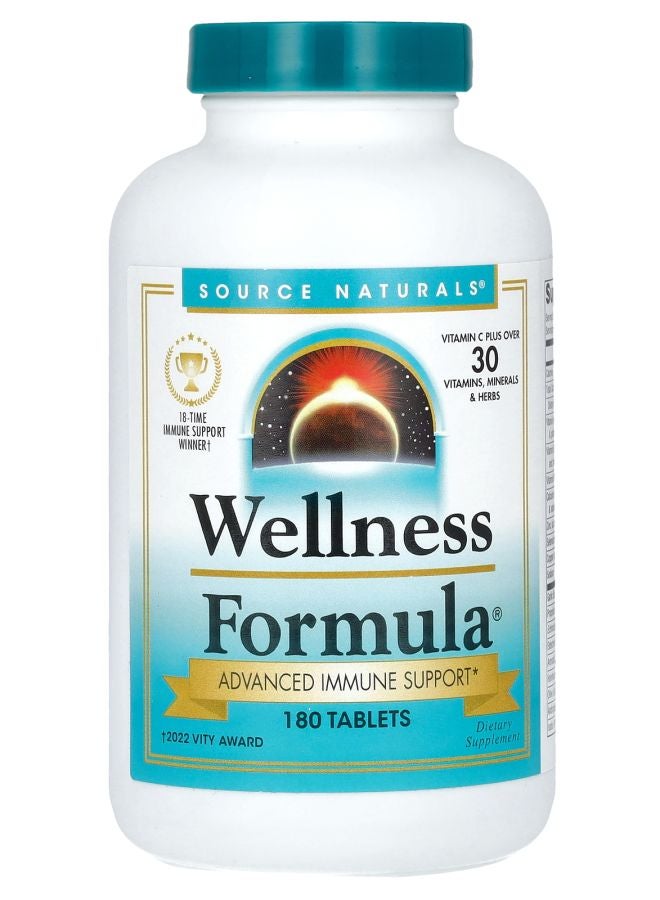 Source Naturals صيغة العافية دعم المناعة المتقدم 180 قرص - Image 1