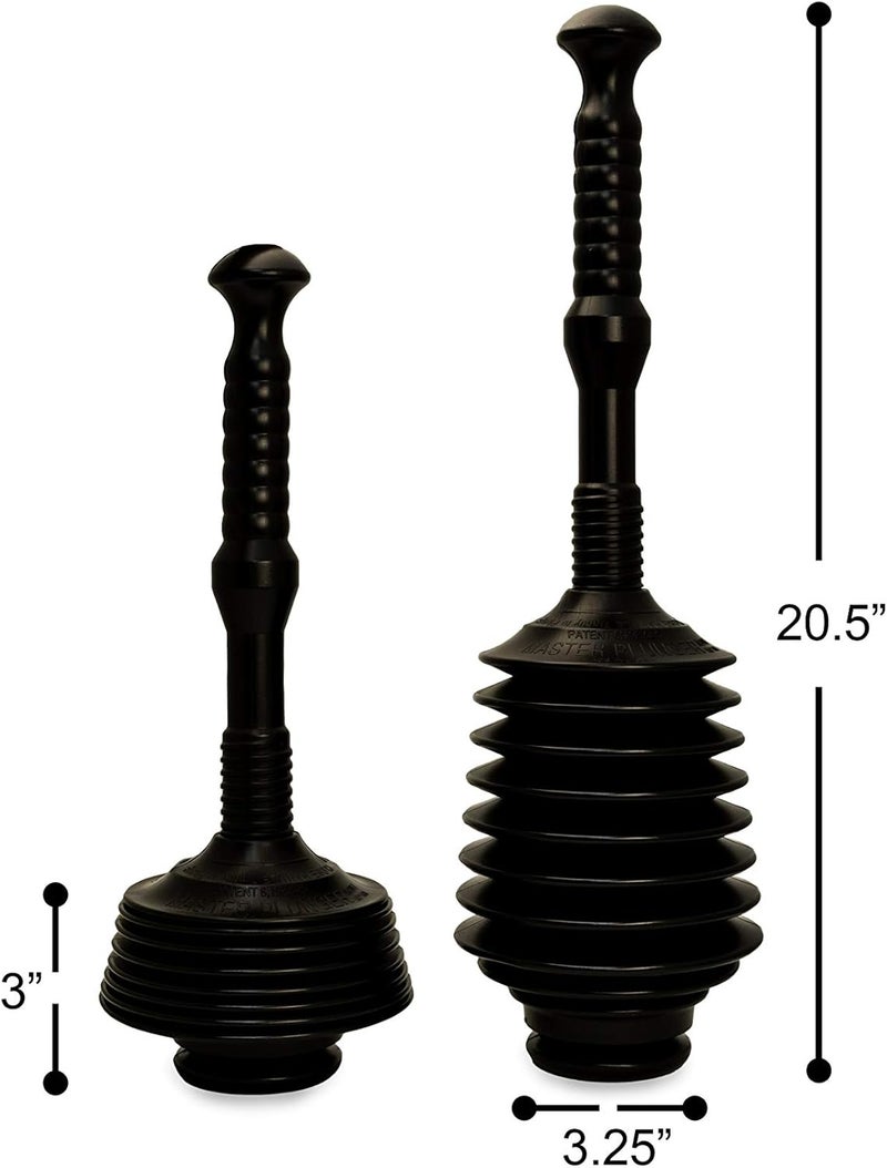 Master Plunger G.T. Water Products, Inc. MP100-3 Heavy Duty Toilet Plunger - Black - Image 2