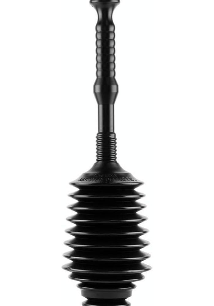 Master Plunger G.T. Water Products, Inc. MP100-3 Heavy Duty Toilet Plunger - Black - Image 1