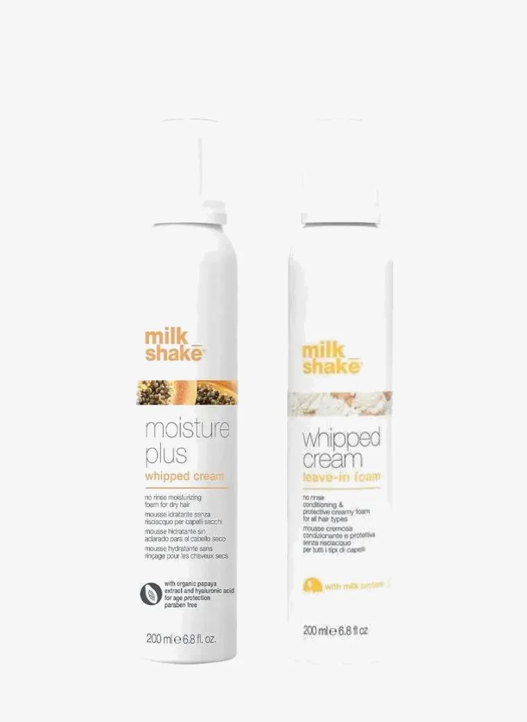 Milk Shake Whipped Cream Duo Set - Moisture Plus & Leave-in Conditioning Foam, Savings 20%