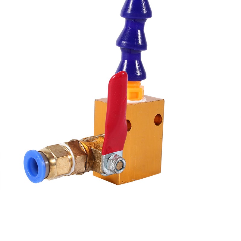 Mist Cooling Spray System Bidirection Tube   Valve for 8mm Air Pipe CNC Lathe - Image 5