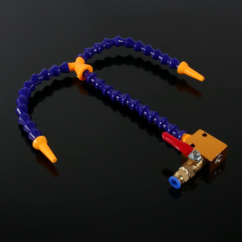 Mist Cooling Spray System Bidirection Tube   Valve for 8mm Air Pipe CNC Lathe - Image 1