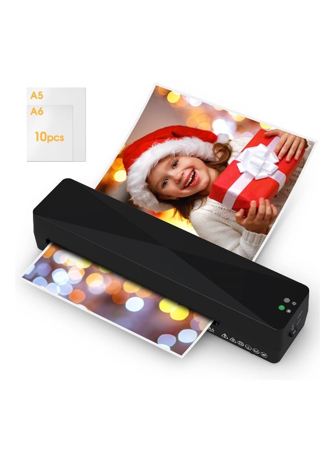 A4 A5 A6 Laminator Machine Laminating Machine, Versatile Thermal Laminating Machine Dual-Mode Hot and Cold Laminator Lightweight Laminator with 15 Laminating Pouches No Bubbles for School Home Use - Image 1