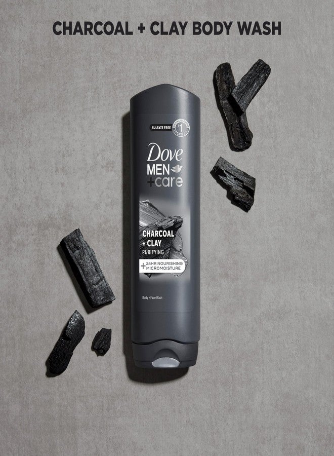 Dove Men+Care DOVE MEN + CARE Body and Face Wash Purifying Charcoal + Clay Body Wash for Men with 24-Hour Nourishing Micromoisture Technology 18 oz - Image 3