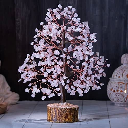 HindCraft Rose Quartz Feng Shui Tree | Healing Crystal Tree for Home & Office | Spiritual Energy & Love Tree for Living Room & Hall | Unique Gift for Men & Women – Housewarming, Wedding & More - Image 3