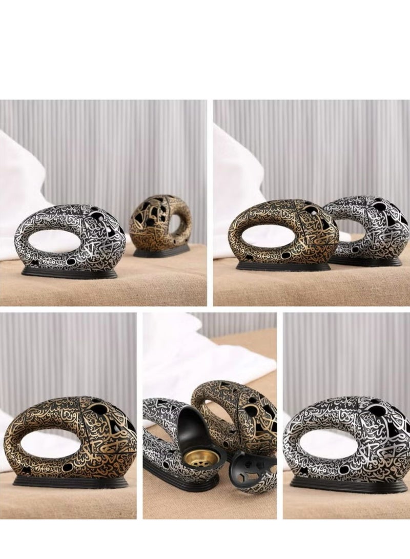 Bakhoor Incense Burner Mabkhara Oud Burner Museum of The Future Silver Color - Image 5