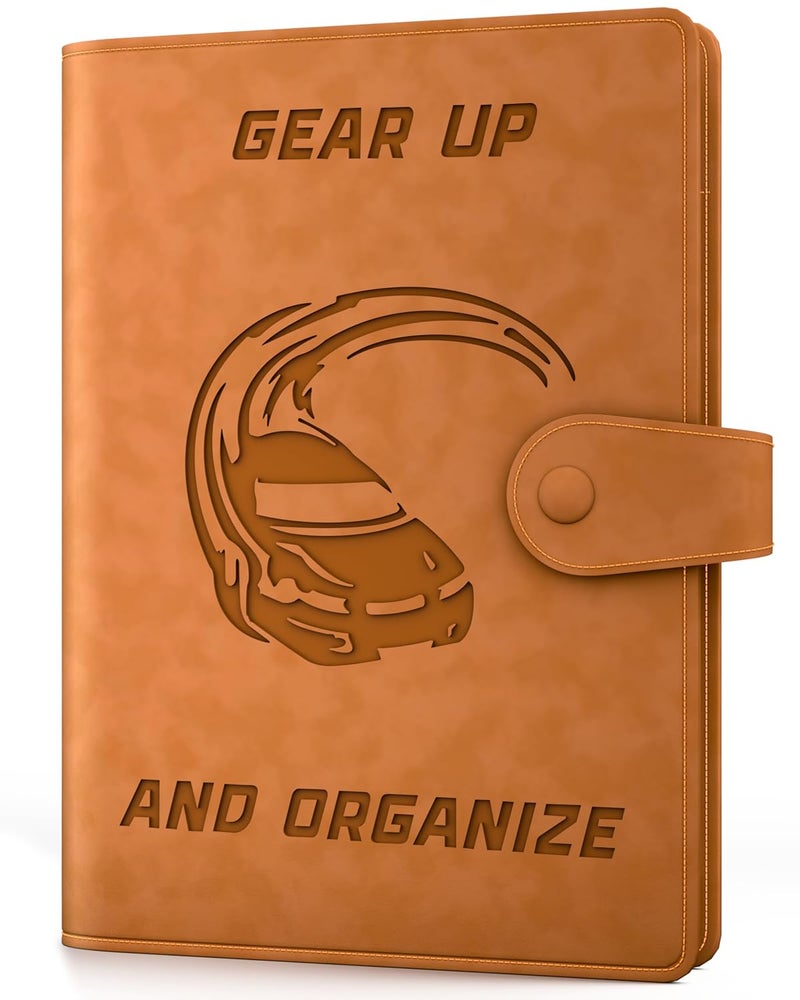 FEDUS Faux Leather Premium Car Document Holder Car Storage Organizer, Car Registration and Insurance Trunk Holder for Driving Licence Owner Manual, PUC RC Paper, Vehicle Glove Box Document Bag Wallet - Image 1