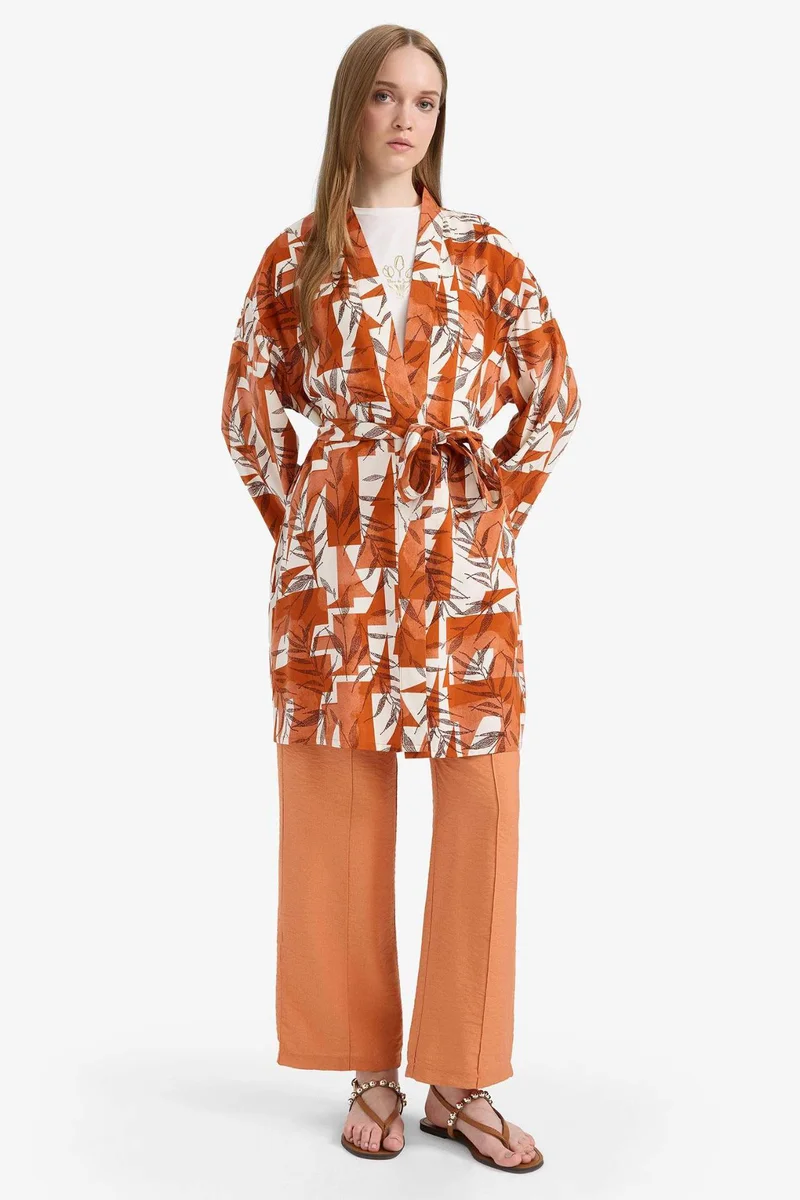 DeFacto Straight Fit Regular Hem Trousers