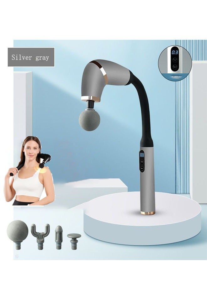 كيلا مسدس تدليك بألوان متنوعة مع مقبض تمديد على شكل حرف U، جهاز تدليك الأنسجة العميقة بالقرع مع 4 رؤوس قابلة للتبديل، و6 مستويات سرعة قابلة للتعديل، وشاشة LED تعمل باللمس لتخفيف آلام العضلات والتعافي