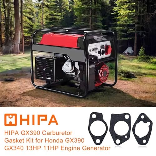 HIPA GX390 Carburetor Gasket Kit for Honda GX 390 GX340 13HP 11HP Engine Generator Carb Mounting Gaskets Replace 16223-ZE3-W00 16221-ZF6-800 (Pack of 5) - Image 2