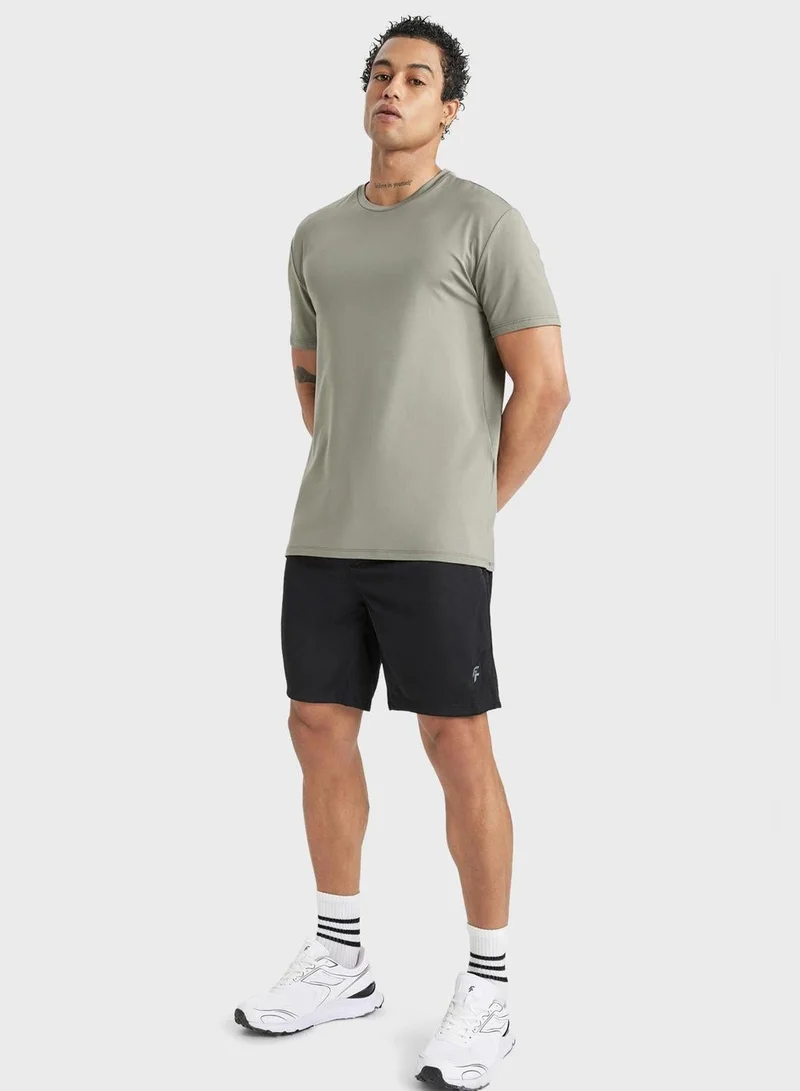 DeFacto  Defactofit Standard Fit Crew Neck Short Sleeve T-S for Men | Best Price UAE