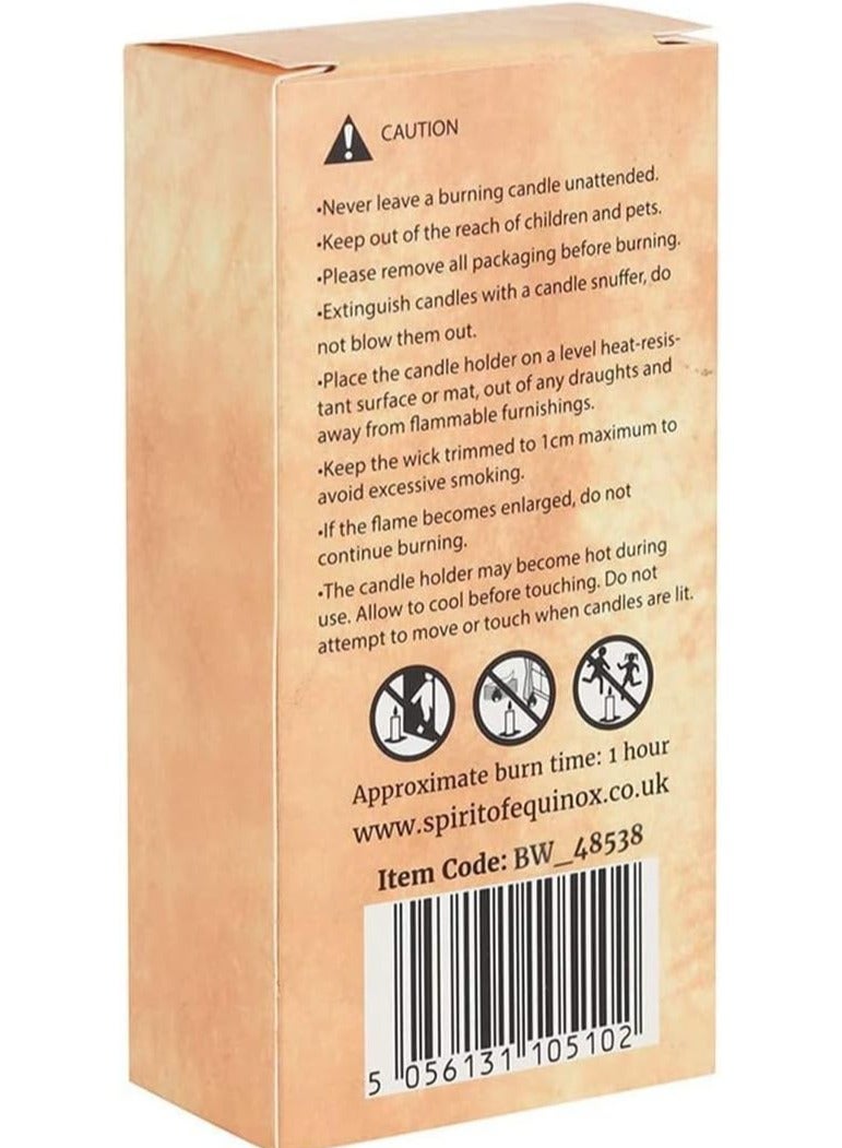 Natural Beeswax Spell Peace And Happiness Candle Cream 11cm Pack Of 6 - Image 2
