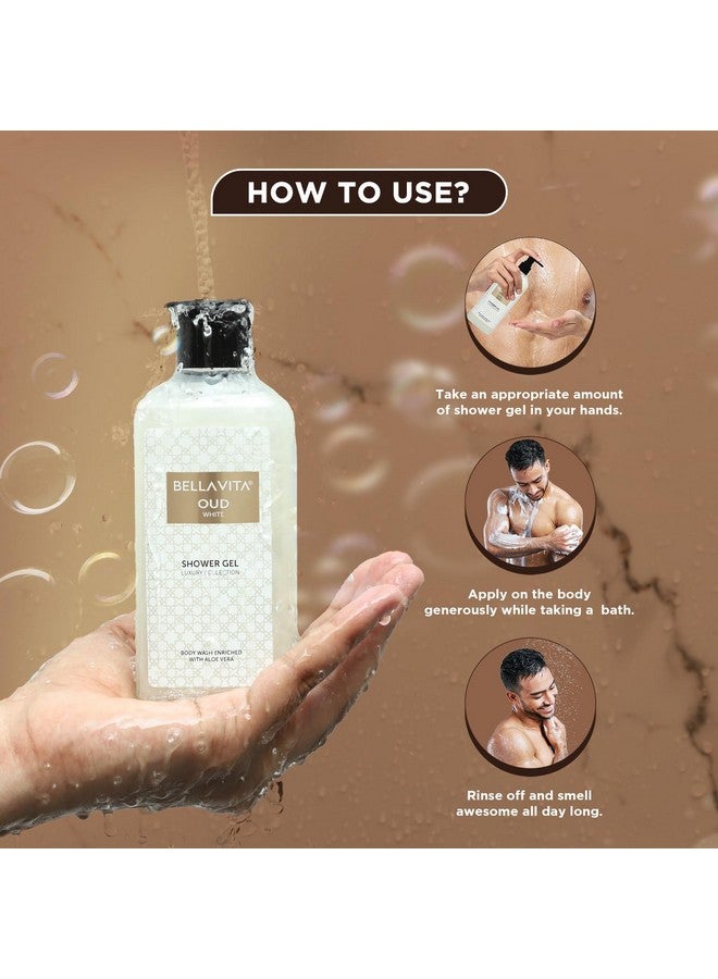 Bella Vita Luxury KLUB Man and OUD WHITE Body Wash Refreshing Shower Gel for Deep Cleansing, Hydrating & Moisturising Skin with Aloe Vera, 250 ml Each - Image 5