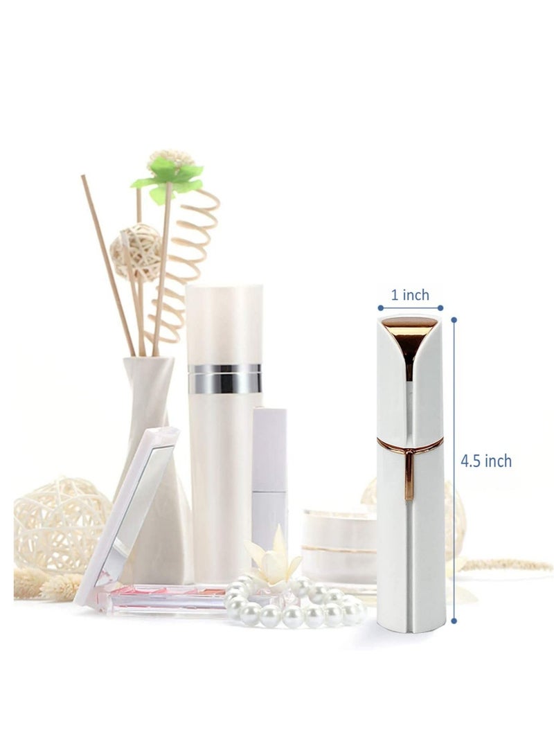 ELTRAZONE Electric Facial Hair Remover, Women’s Portable Facial Hair Trimmer, Best Painless Flawless Hair Remover for Women Bikini Area, Peach Fuzz, Upper Lip, Arm (White) - Image 2