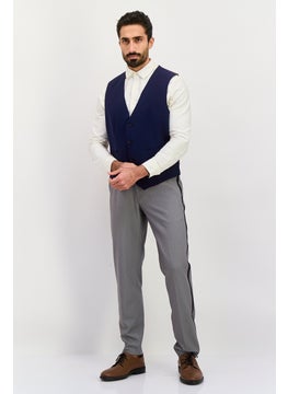 Asos Design Men Super Skinny Fit Colorblock Waistcoat Vest, Navy  - Image 3