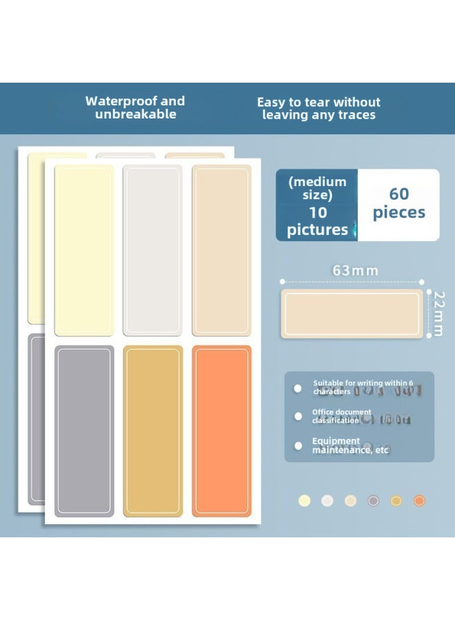 YILI Cork Seamless Note Sticker Sticker Sticker Mark Classification Kitchen Waterproof And Oil-proof Self-adhesive Vintage Label Sticker - Image 1
