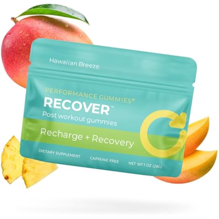 SGC Recover Gummies – 600mg BCAAs + Antioxidants – Fast-Acting Post-Workout Support for Muscles & Energy – On-The-Go Packets – Hawaiian Breeze Flavor - Image 1