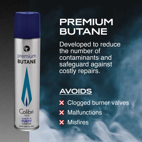 Colibri Premium Butane Fuel Refill for Lighters, Butane Torch Replacement Canisters, 99.999% Pure Butane Refill Fluid for Lighters, 90ml (3.04fl oz) Cans, Pack of 3 - Image 3