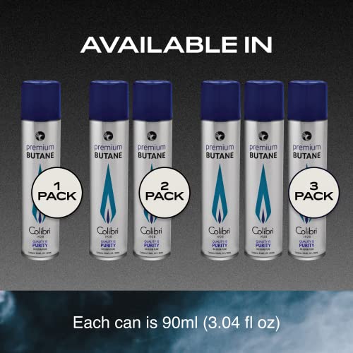 Colibri Premium Butane Fuel Refill for Lighters, Butane Torch Replacement Canisters, 99.999% Pure Butane Refill Fluid for Lighters, 90ml (3.04fl oz) Cans, Pack of 3 - Image 5