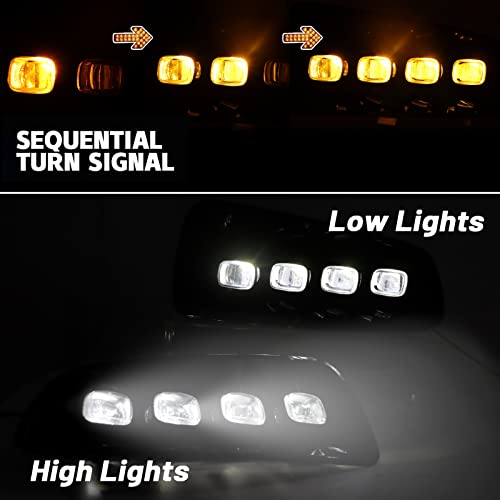 GEEGEETOP Switchback White Amber LED Front Fog Daytime Sequential Running Lamp Bumper Light LED Turn Signal Feature Compatible with Ford F150 2010-2014 SVT Raptor - Image 3