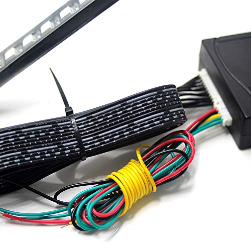 Yolu RGB LED Knight Rider Scanner Light Strip 22'' 48-SMD Multicolored LED Flash Strobe Grille Light Car Truck Interior Exterior Lighting - Image 2