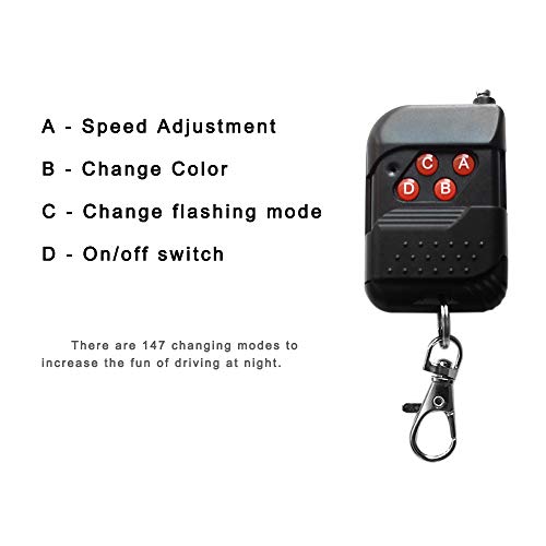 Yolu RGB LED Knight Rider Scanner Light Strip 22'' 48-SMD Multicolored LED Flash Strobe Grille Light Car Truck Interior Exterior Lighting - Image 4