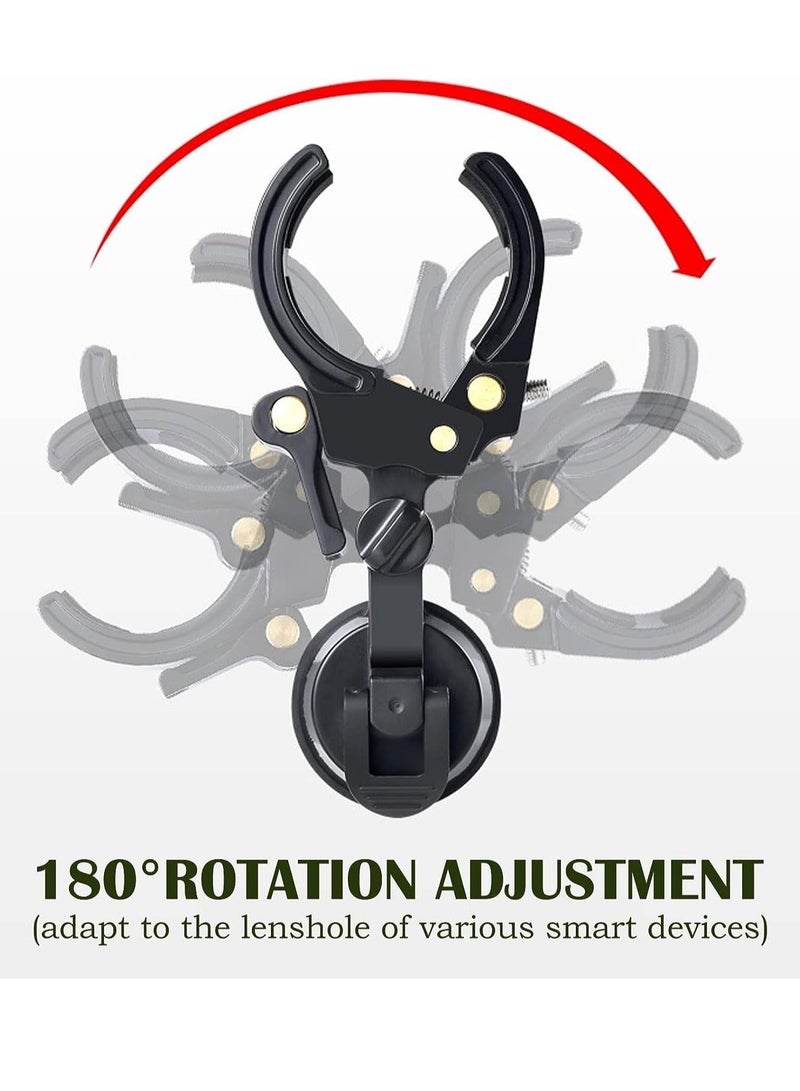 Telescope Phone Adapter, Mobile Device Holder, Work for Spotting Scope, Telescope, Microscope, Monocular, Binocular, for iPhone, Samsung, Record Nature and The World (Suction Cup) - Image 5