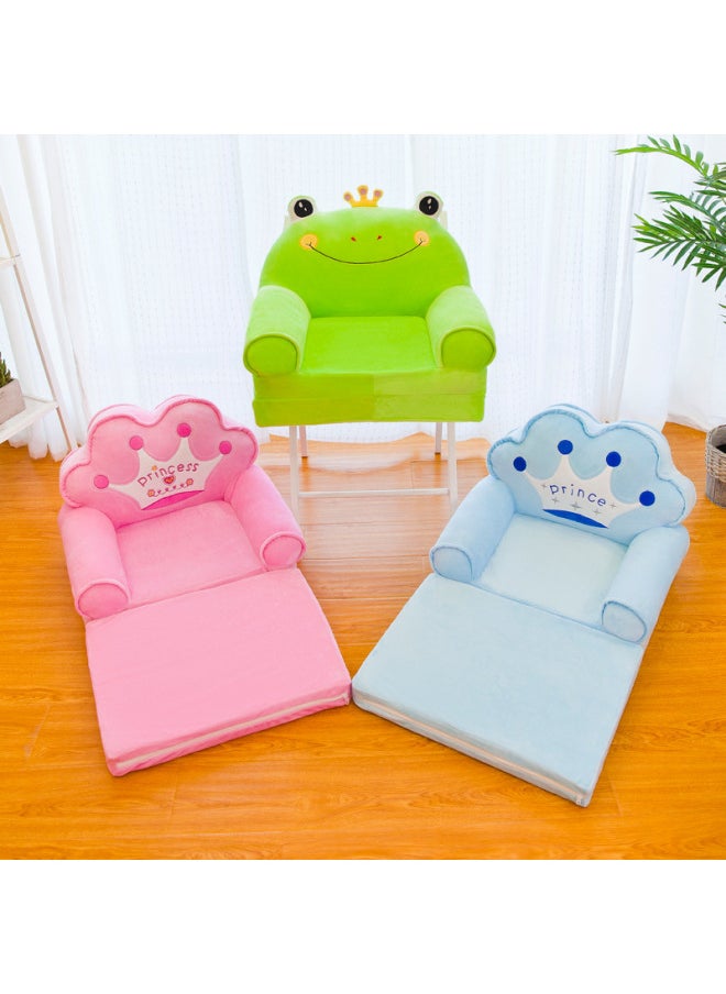 Generic - Children's Multi-layer Folding Plush Cartoon Sofa Removable And Washable Kindergarten Reading Area Cute Tatami-Color:Pink Monkey-Height:Two Layers Of Skin (no Padding) - Image 1