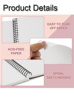GBQ 2PCS B5(18*26cm) Sketchbook 15Sheets/Book A Total Of 30 Pages Spiral Bound Hardcover Art Book  - Image 3