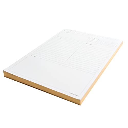russell+hazel Desktop Daily Pad, Office Supplies, Daily Undated Planner, 7'' x 10'', 80 Sheets, White (62863) - Image 3