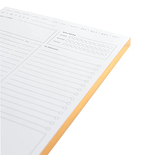 russell+hazel Desktop Daily Pad, Office Supplies, Daily Undated Planner, 7'' x 10'', 80 Sheets, White (62863) - Image 4