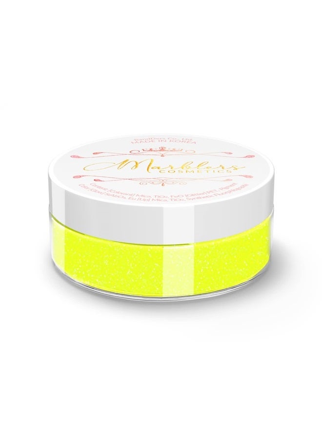 MARBLERS Cosmetic Grade Fine Neon Glitter [Fluorescent Yellow] 0.18oz (5g) | Fine | Non-Toxic | Vegan | Cruelty-Free | Eyeshadow, Nail Polish, Nail Art | Festival, Rave & Party Makeup | Body & Face - Image 1